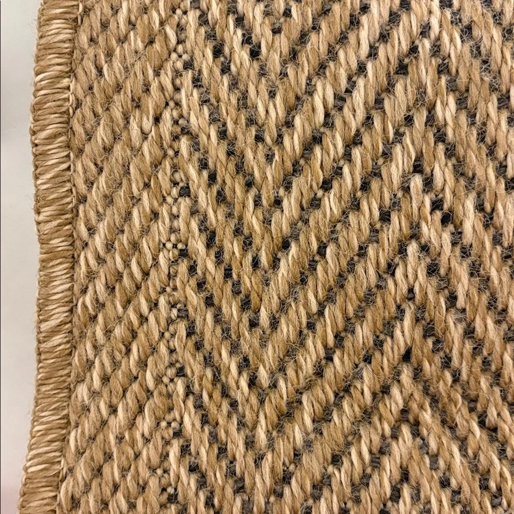 CAMILSON “Easy Jute” Area Rug 2x3 Ft Chevron Weave doormat NEW